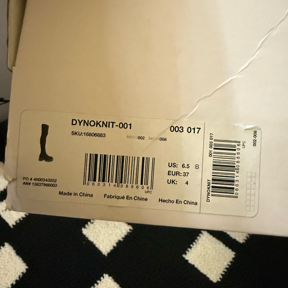 Aldo Black Over-the-Knee Stretch Platform Boots - Picture 5 of 7